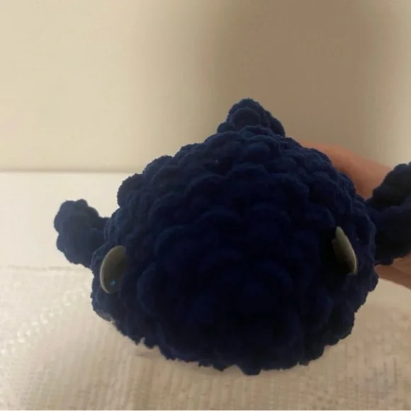 Blue crochet shark stuffed animal - Picture 4 of 4